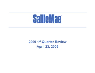 2009 1st Q
         Quarter Review
              tRi
     April 23, 2009
 