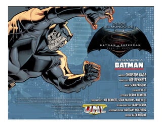 Batman. Capítulo 1 (cómic) (Gage y Bennett) | PDF