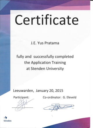 Gateway to Application Training Certificate