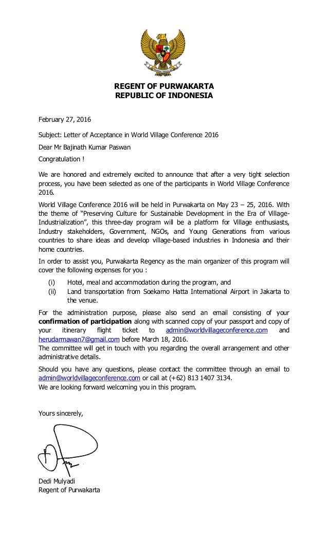 Bajinath Kumar Paswan Letter Of Acceptance