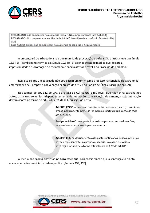 Súmula 122 tst Súmula 122 tst