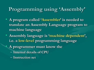 1347 Assembly Language Programming Of 8051 | PPT
