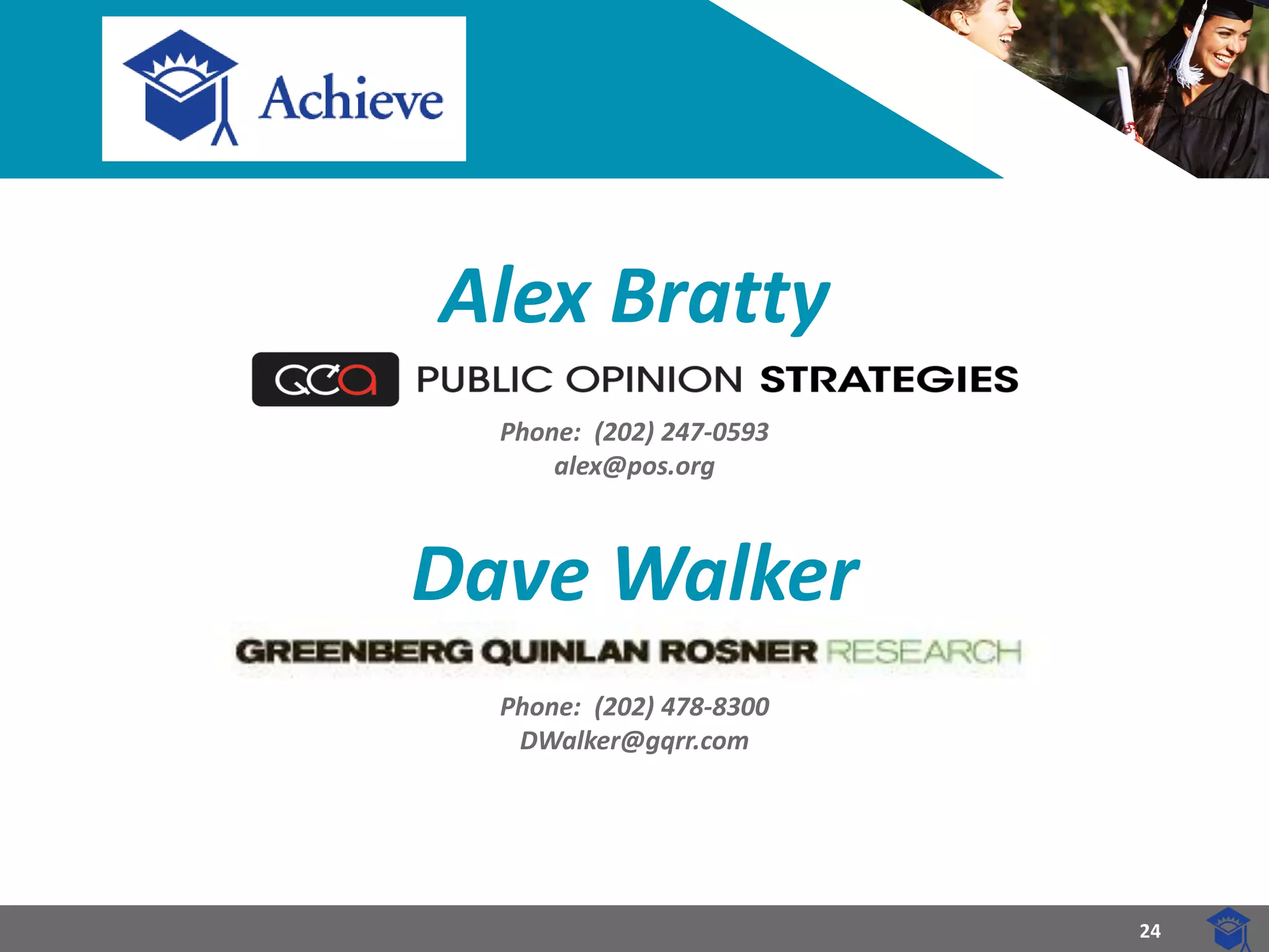 24 
Phone: (202) 247-0593 
alex@pos.org 
Alex Bratty 
Dave Walker 
Phone: (202) 478-8300 
DWalker@gqrr.com 