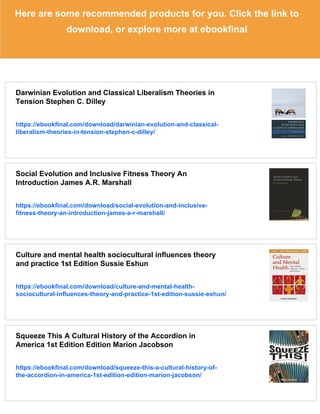 Darwinian Sociocultural Evolution Solutions to Dilemmas in Cultural and Social Theory 1st ...