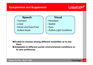 Voice Browsing And Multimodal Interaction In 2009