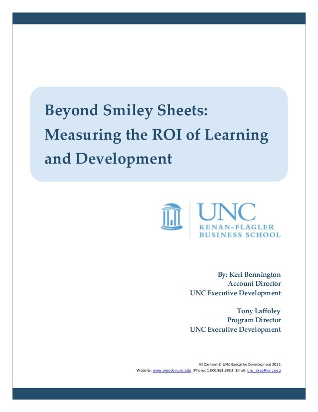 Beyond Smiley Sheets Measuring The Roi Of Learning And