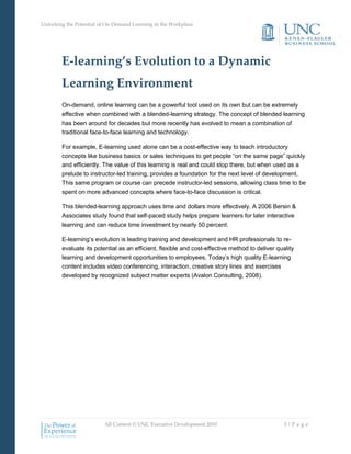 Low Demand Learning Unlocking the Potential of On-Demand Learning in the Workplace | PDF