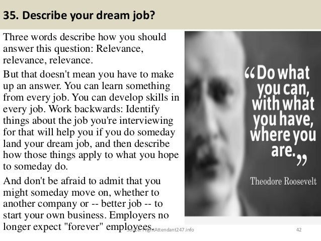 what s your dream job
