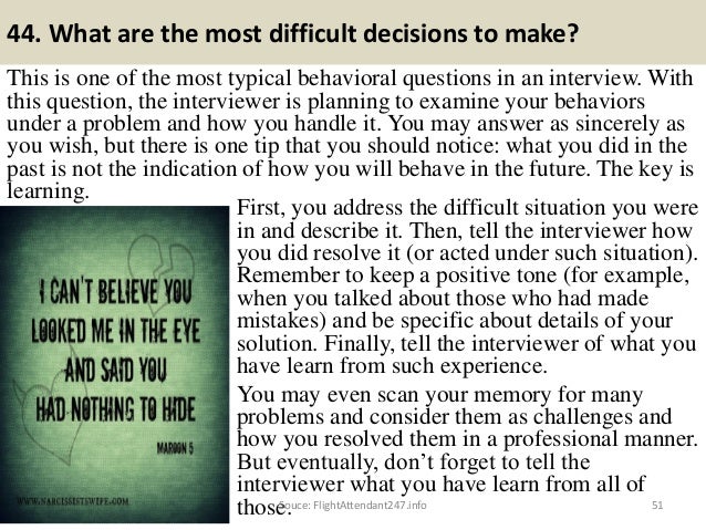interview questions for flight attendants