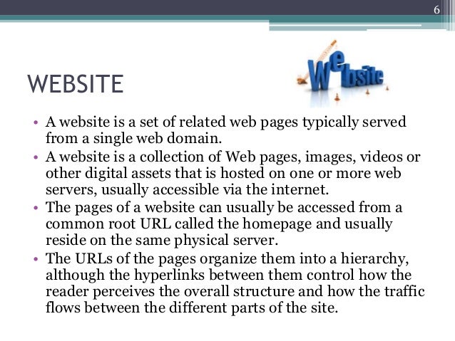 www website webpage webpage or web page
