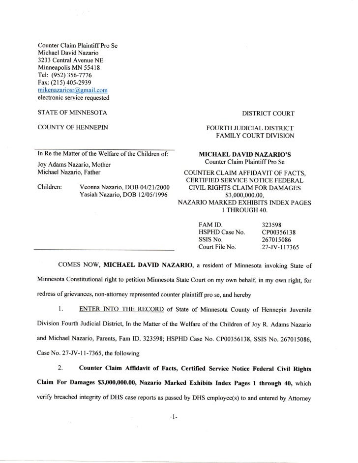 roxanne grinage legal assistant to michael nazario minnesota pro se p shelter verification form mn