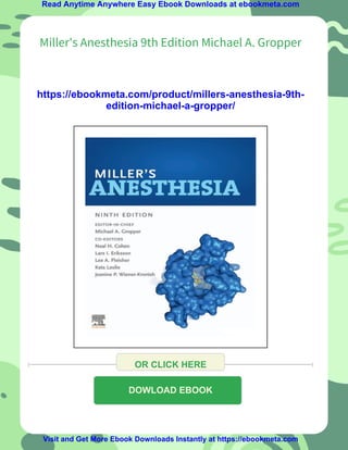 Miller's Anesthesia 9th Edition Michael A. Gropper | PDF