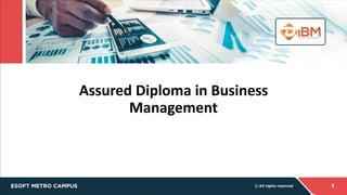 Assured Diploma in Business
Management
1
 