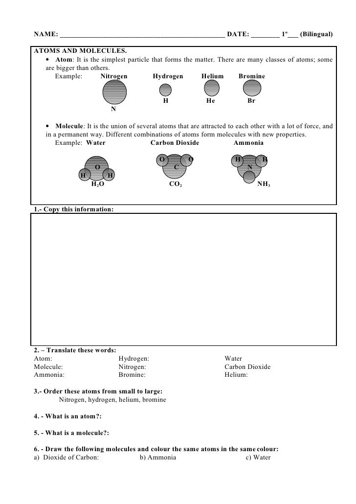 UNIT 04.- STATES OF MATTER (Worksheet) UNIT 04.- STATES OF MATTER (Worksheet)