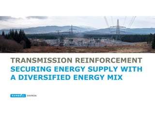 TRANSMISSION REINFORCEMENT
SECURING ENERGY SUPPLY WITH
A DIVERSIFIED ENERGY MIX
 