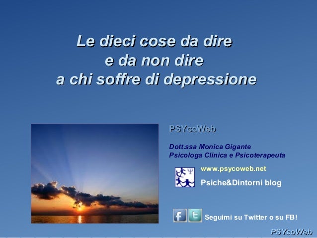 Che Cosa Dire A Chi Soffre Di Depressione