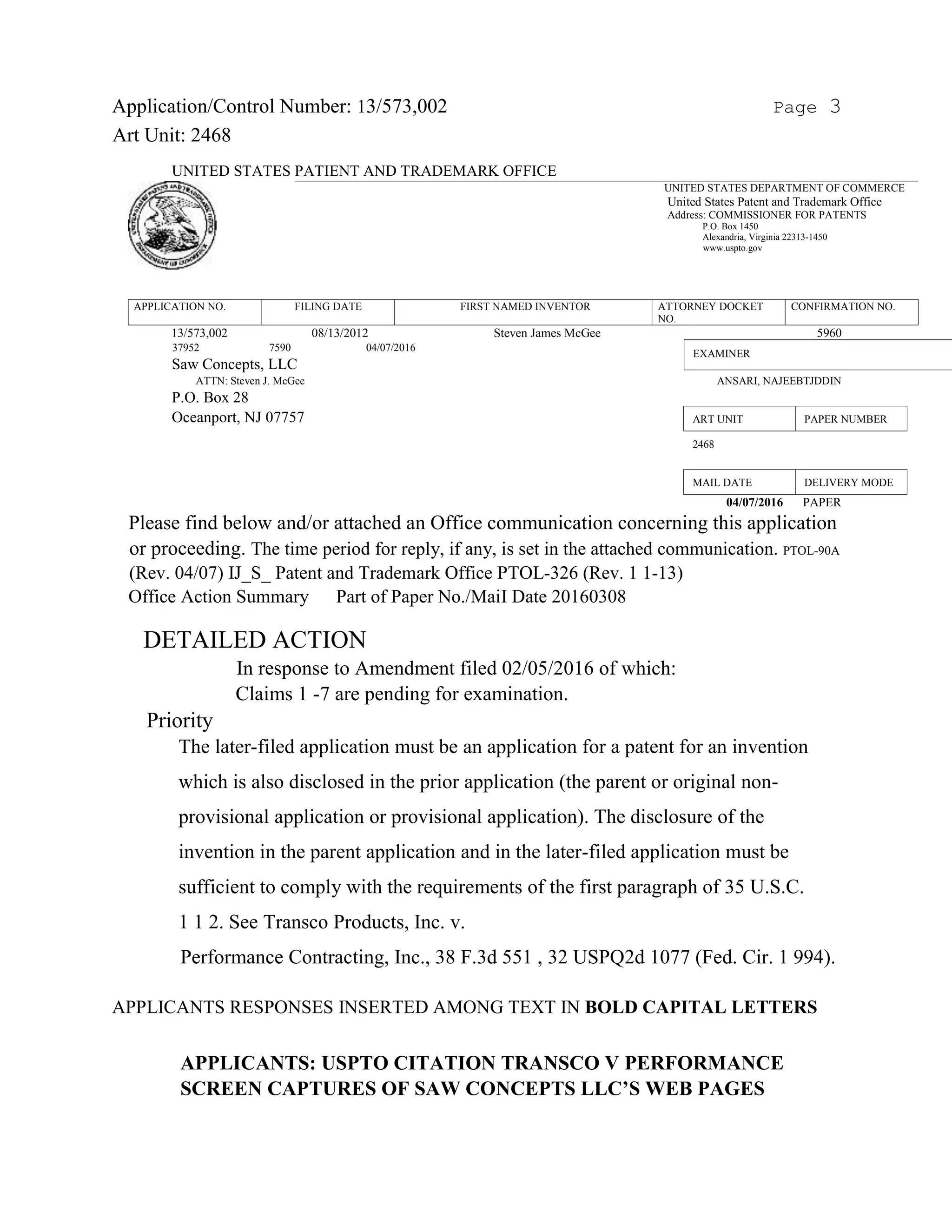 USPTO patent 13573002 final rejection response | PDF