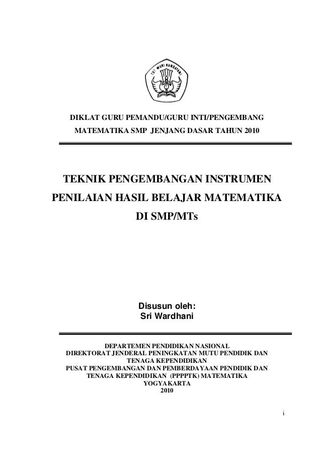135928077 Instrumen Penilaian Mat Smp
