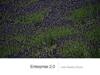 Enterprise 2.0   mein Reality-Check
 