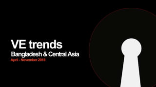 VE trends
April - November 2018
Bangladesh&CentralAsia
 