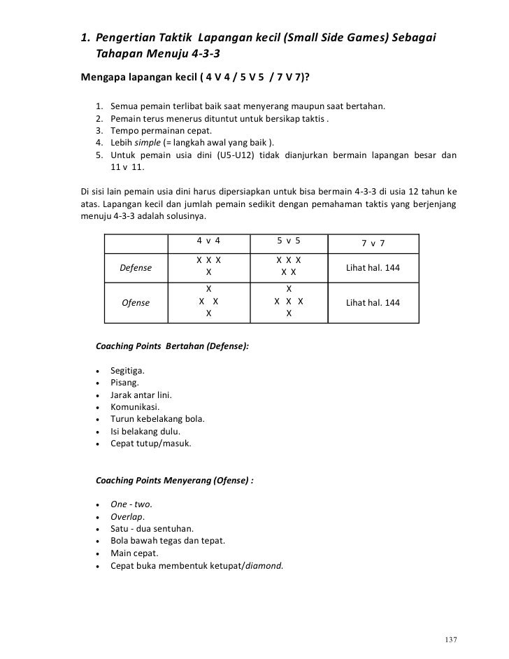 Kurikulum Sepak Bola Indonesia Bag 2