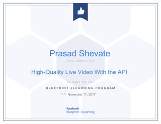 High-Quality Live Video With the API
November 11, 2017
Prasad Shevate
 