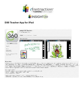 I360 Teacher App for iPad 
 