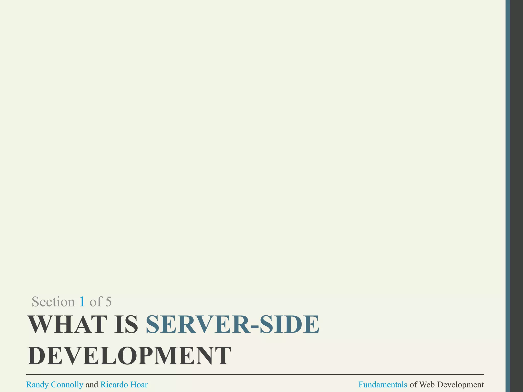 Introduction to Server-Side Development with PHP.ppt | Web Development ...