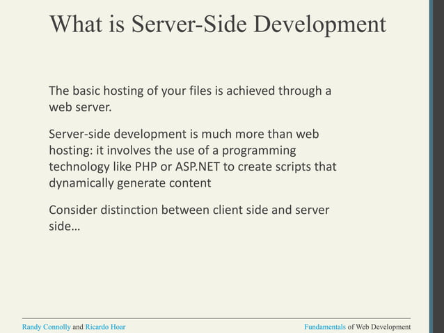 Introduction to Server-Side Development with PHP.ppt | Web Development ...