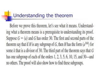 Understanding the theorem
 