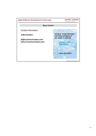 Agile Software Development In The Large