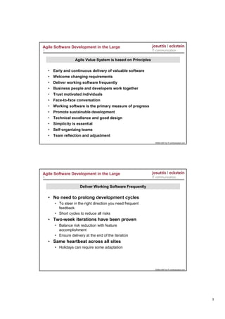Agile Software Development In The Large