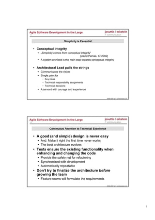 Agile Software Development In The Large