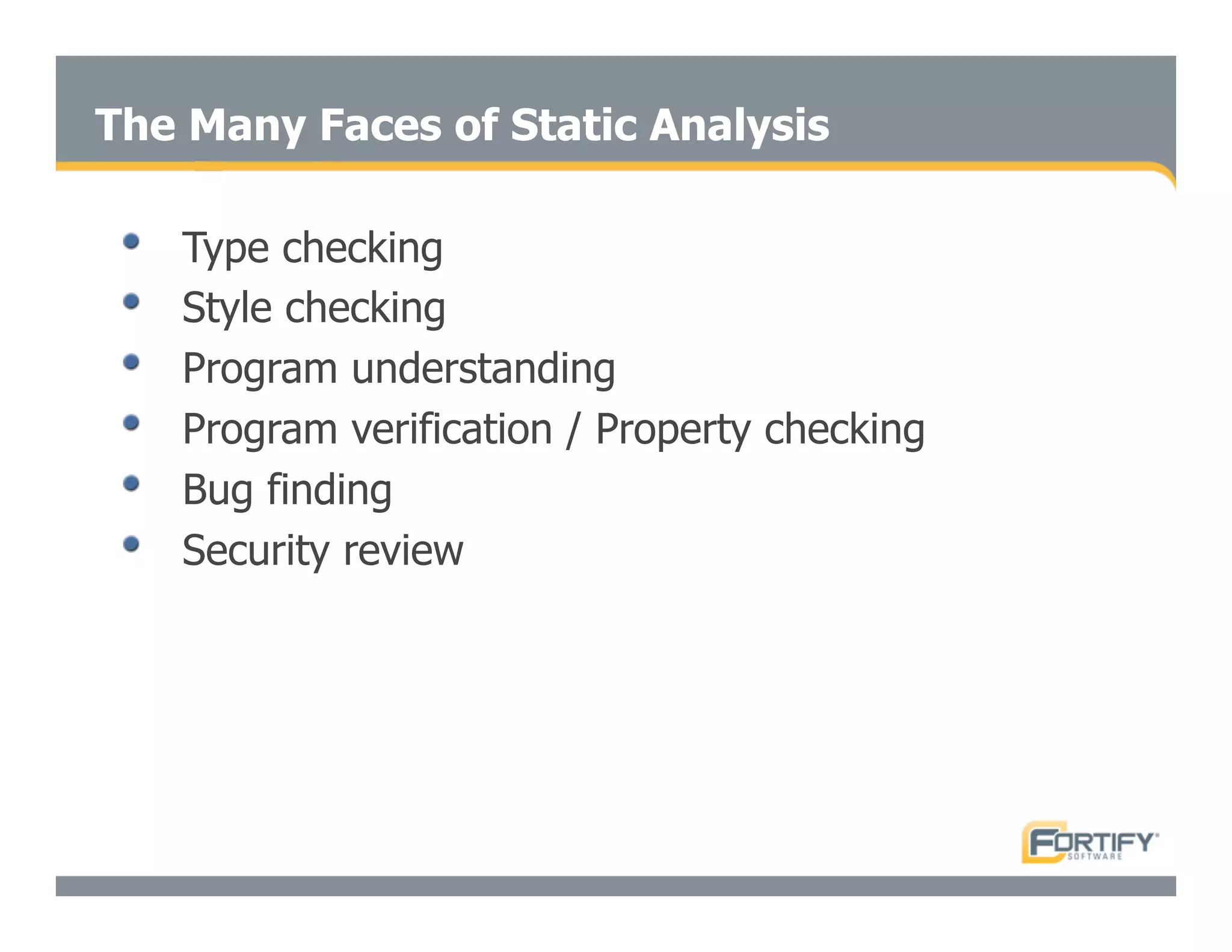Secure Programming With Static Analysis