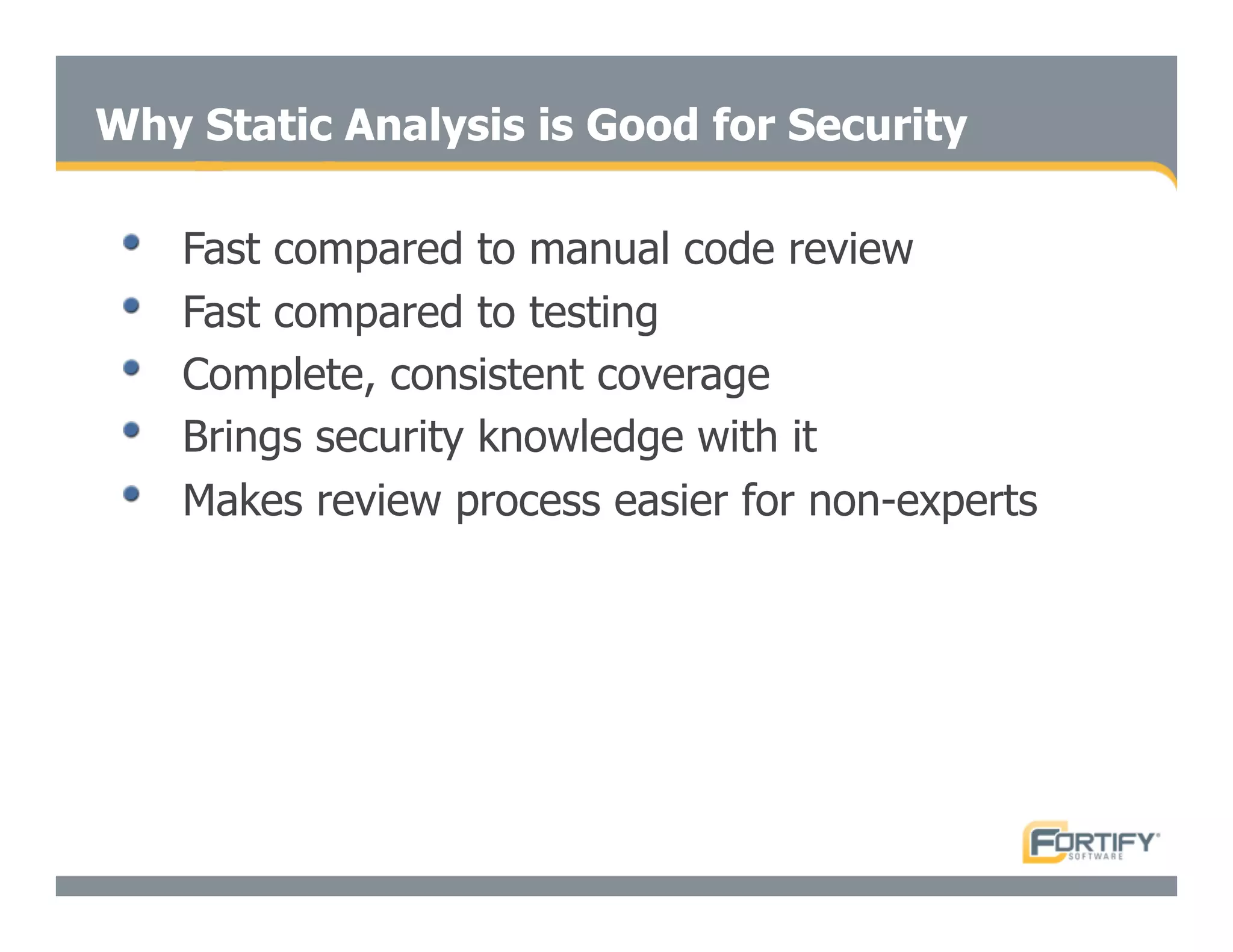 Secure Programming With Static Analysis