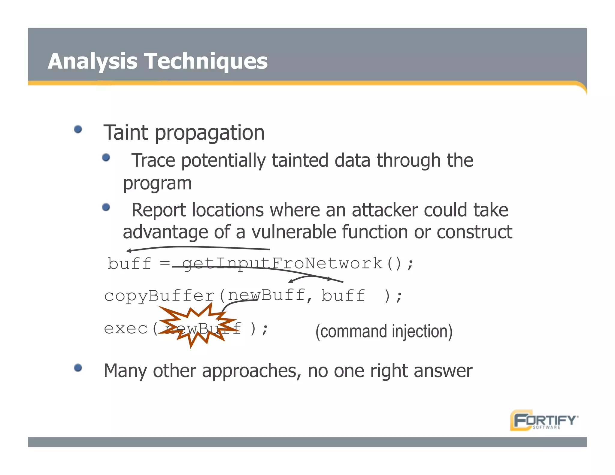 Secure Programming With Static Analysis