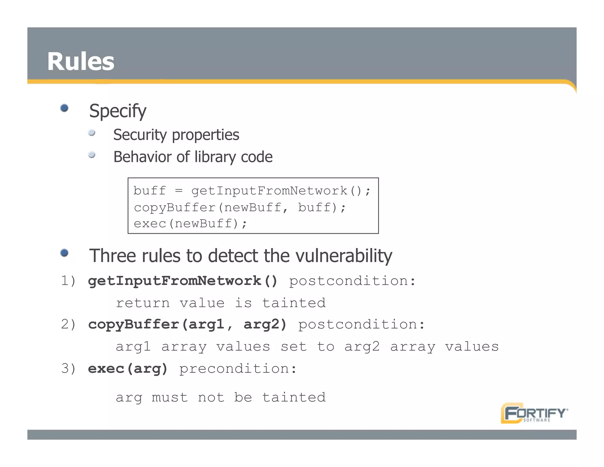 Secure Programming With Static Analysis