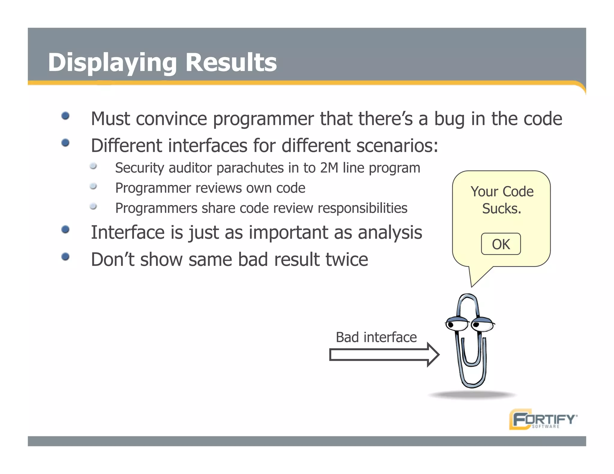 Secure Programming With Static Analysis