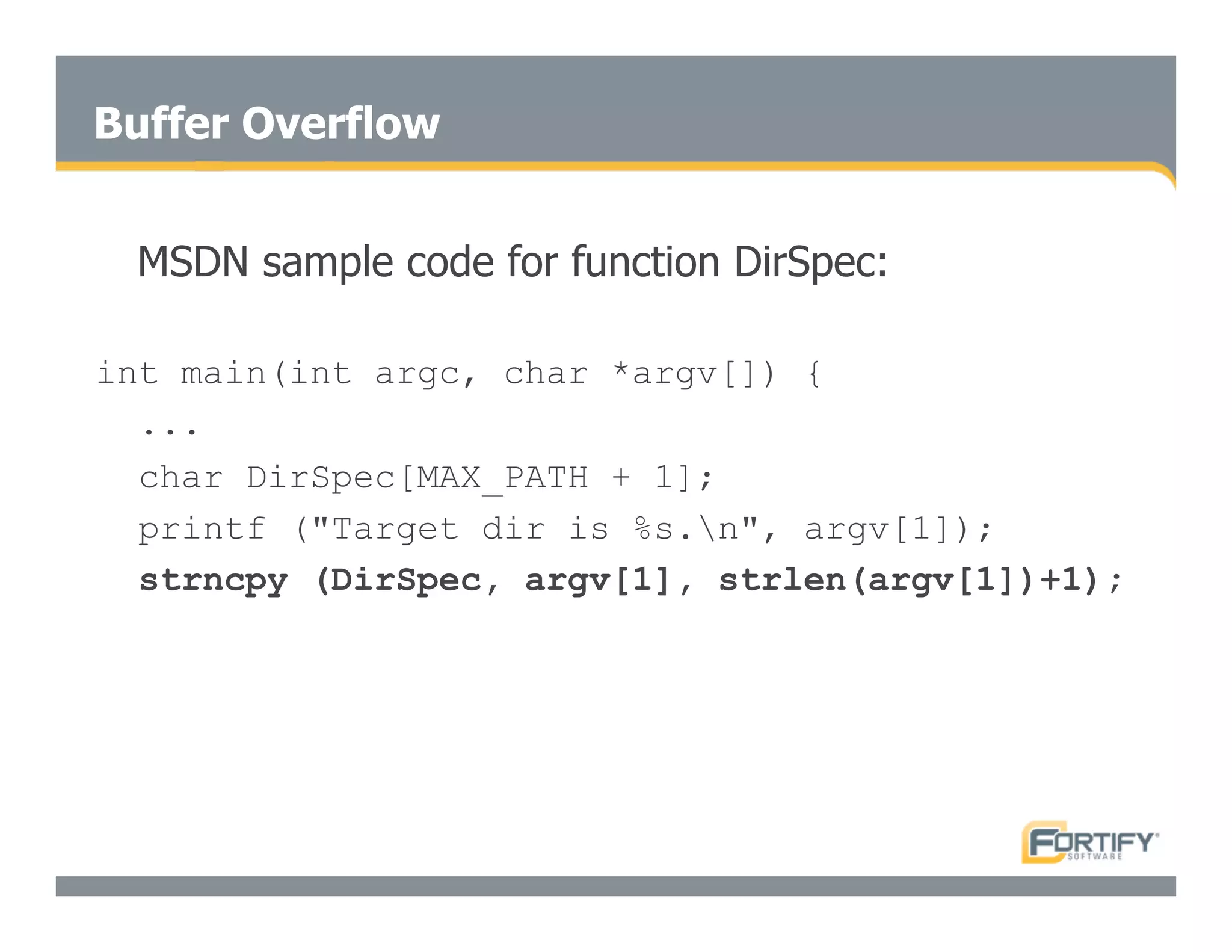 Secure Programming With Static Analysis