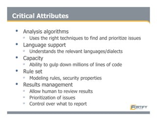 Secure Programming With Static Analysis
