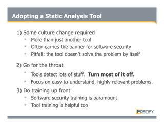 Secure Programming With Static Analysis