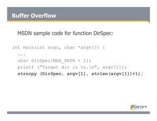 Secure Programming With Static Analysis