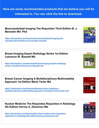 Breast Imaging The Requisites 2nd Edition Debra Ikeda Md | PDF