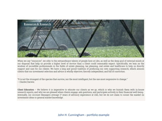 John H. Cunningham - portfolio example
 