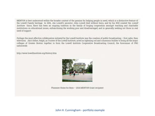 John H. Cunningham - portfolio example
 