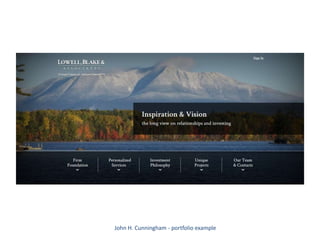 John H. Cunningham - portfolio example
 