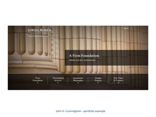 John H. Cunningham - portfolio example
 