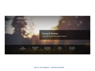 John H. Cunningham - portfolio example
 