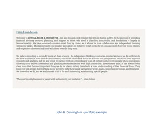 John H. Cunningham - portfolio example
 