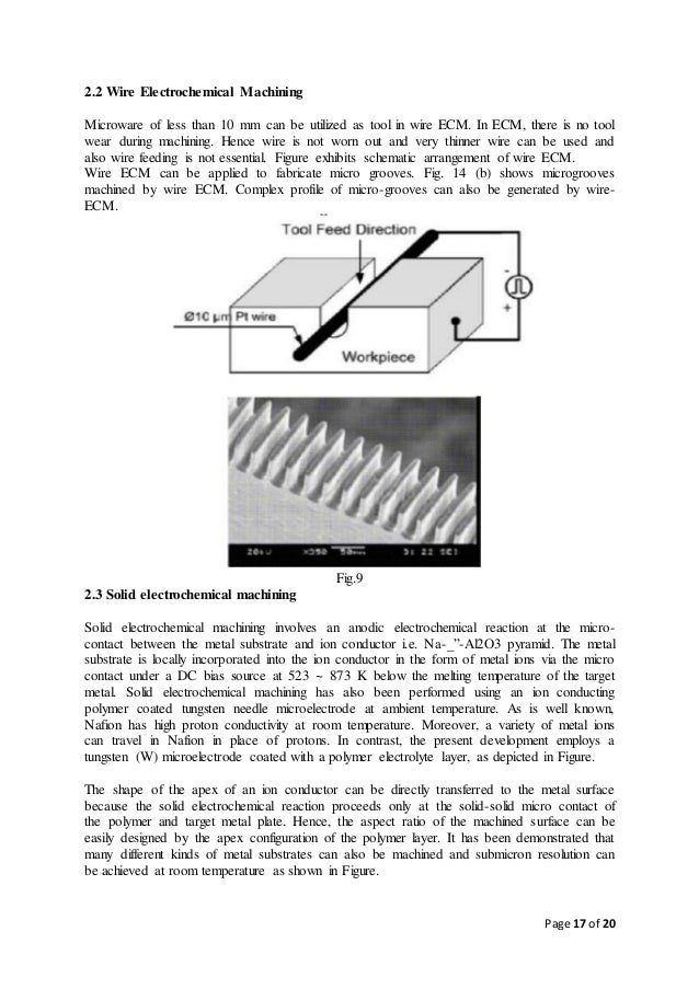 Recent Developments in ElectroMechanical Machining